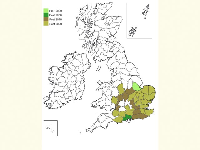  Distribution map Copyright Martin Evans 