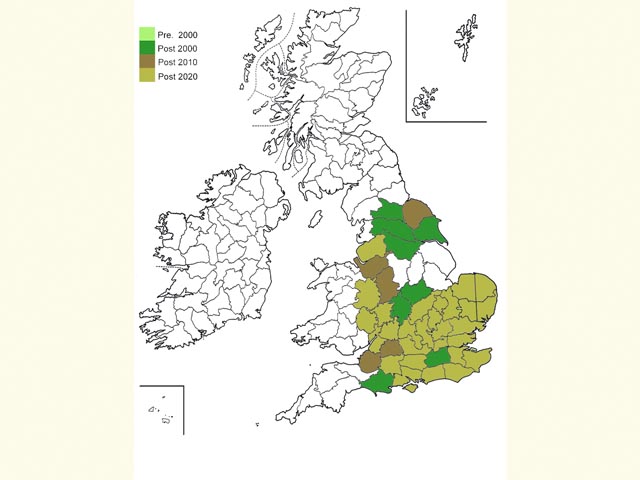  Distribution map Copyright Martin Evans 