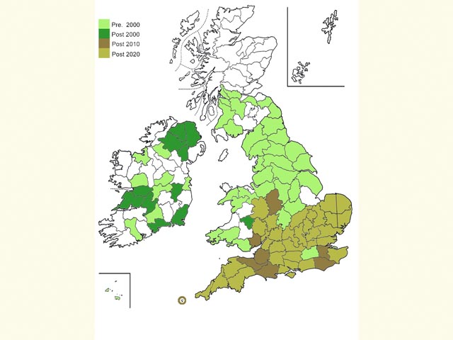  Distribution map Copyright Martin Evans 