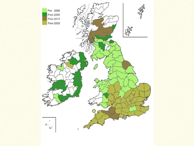  Distribution map Copyright Martin Evans 