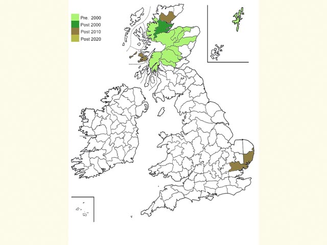  Distribution map Copyright Martin Evans 
