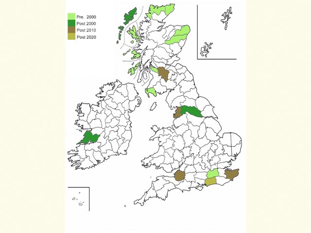  Distribution map Copyright Martin Evans 