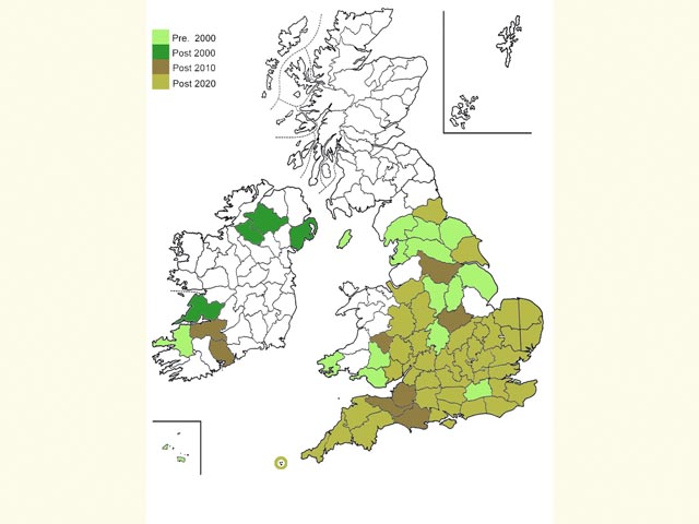  Distribution map Copyright Martin Evans 