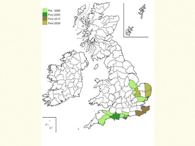  Distribution map Copyright Martin Evans 