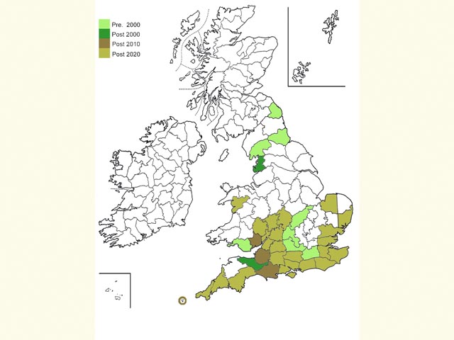  Distribution map Copyright Martin Evans 