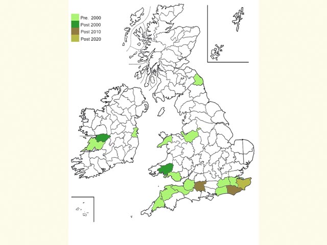  Distribution map Copyright Martin Evans 