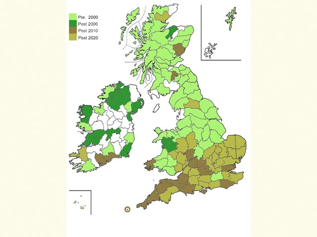  Distribution map Copyright Martin Evans 
