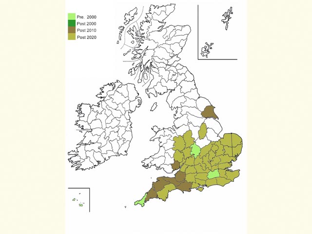  Distribution map Copyright Martin Evans 