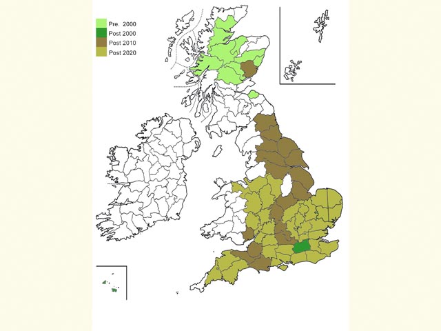  Distribution map Copyright Martin Evans 