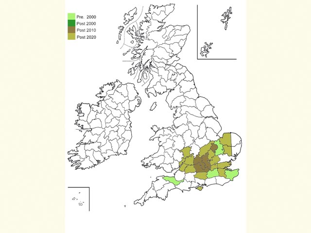  Distribution map Copyright Martin Evans 