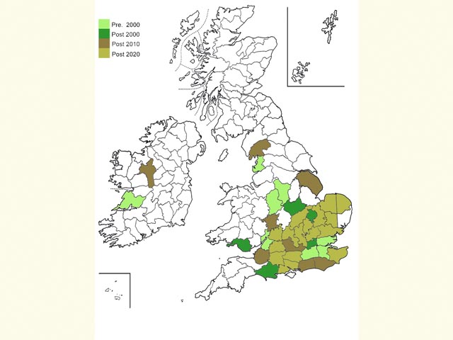  Distribution map Copyright Martin Evans 
