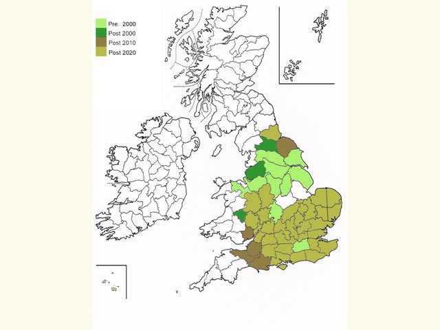  Distribution map Copyright Martin Evans 