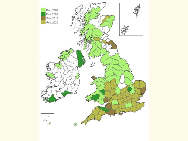  Distribution map Copyright Martin Evans 