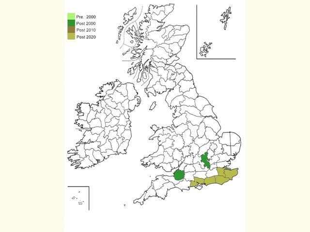  Distribution map Copyright Martin Evans 
