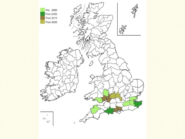  Distribution map Copyright Martin Evans 