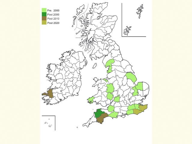  Distribution map Copyright Martin Evans 