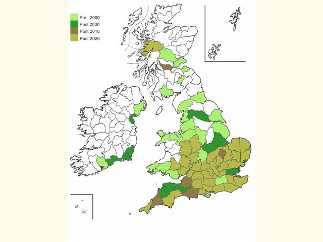  Distribution map Copyright Martin Evans 