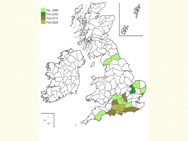  Distribution map Copyright Martin Evans 