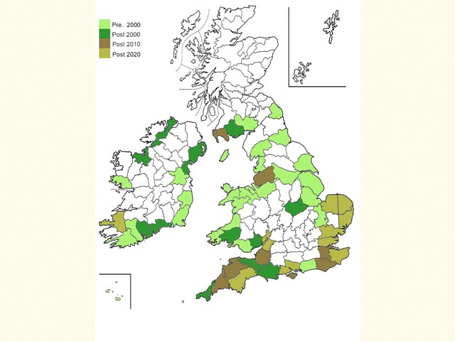  Distribution map Copyright Martin Evans 