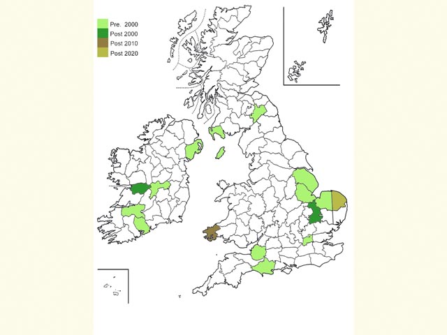  Distribution map Copyright Martin Evans 