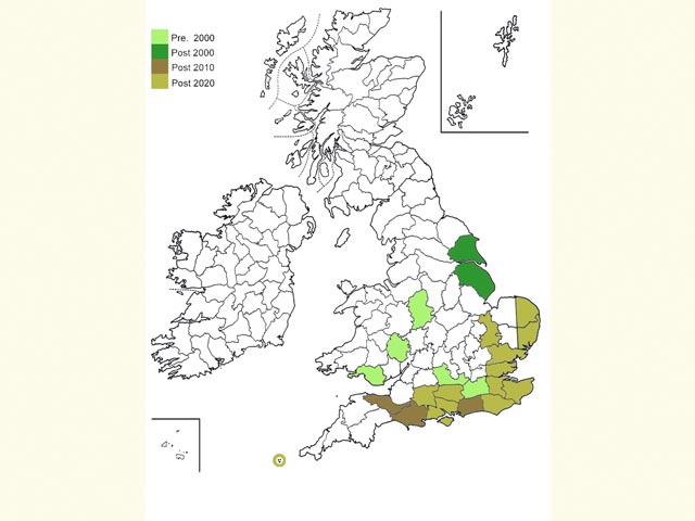  Distribution map Copyright Martin Evans 