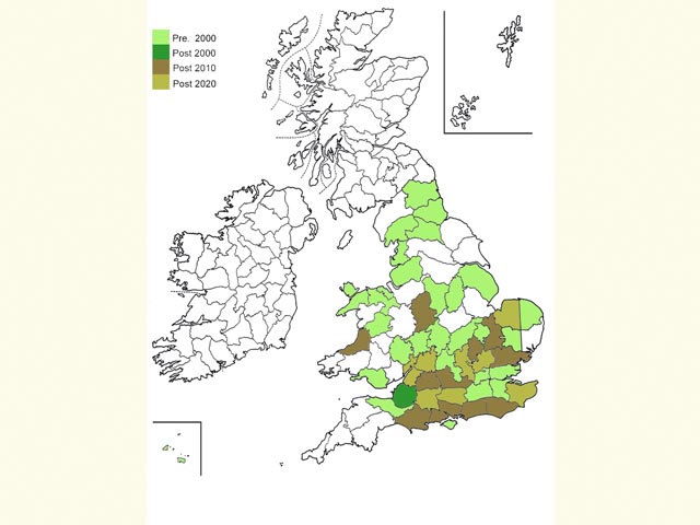  Distribution map Copyright Martin Evans 
