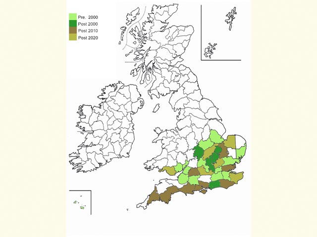  Distribution map Copyright Martin Evans 