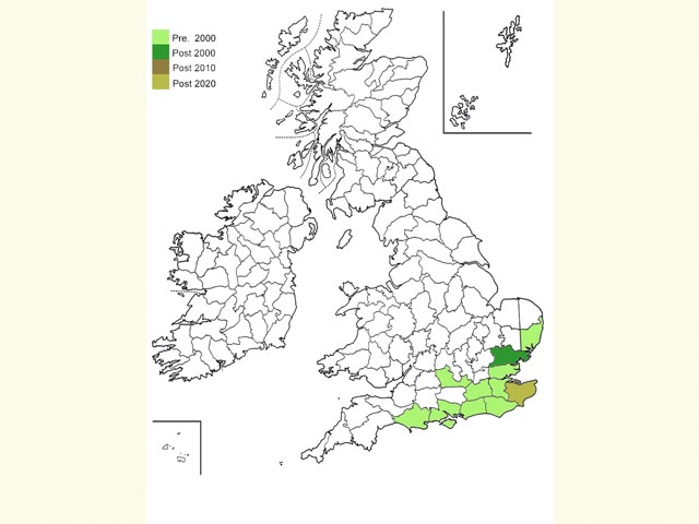  Distribution map Copyright Martin Evans 
