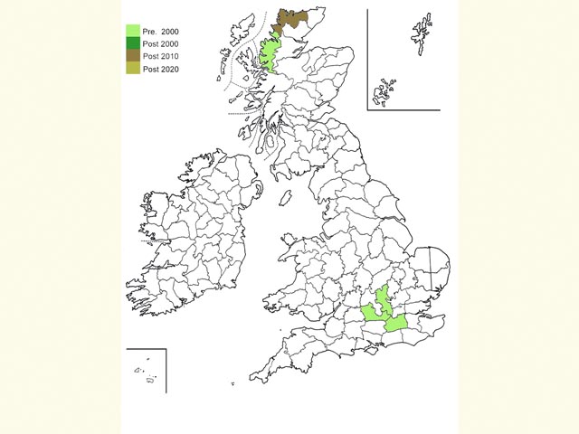  Distribution map Copyright Martin Evans 
