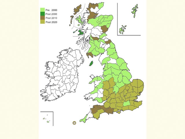  Distribution map Copyright Martin Evans 
