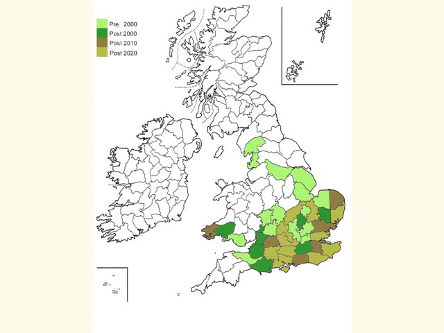  Distribution map Copyright Martin Evans 