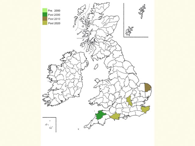  Distribution map Copyright Martin Evans 
