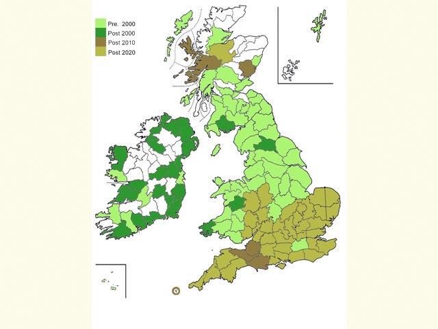  Distribution map Copyright Martin Evans 