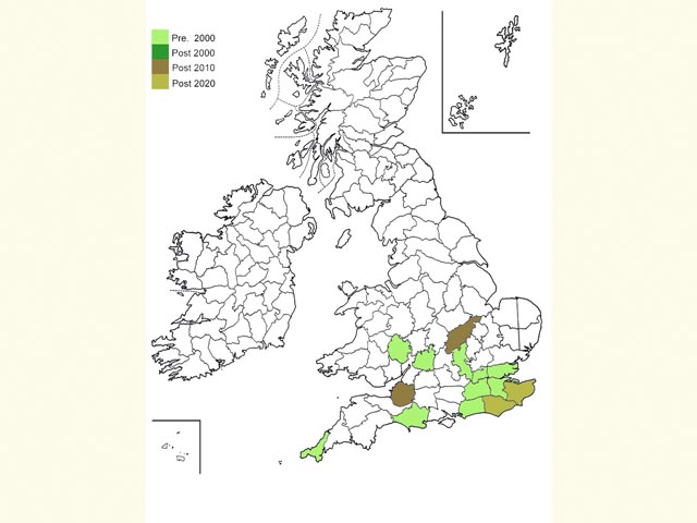  Distribution map Copyright Martin Evans 