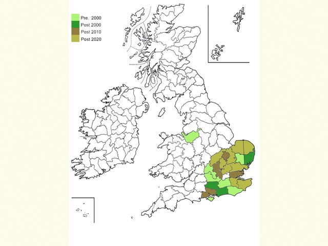  Distribution map Copyright Martin Evans 