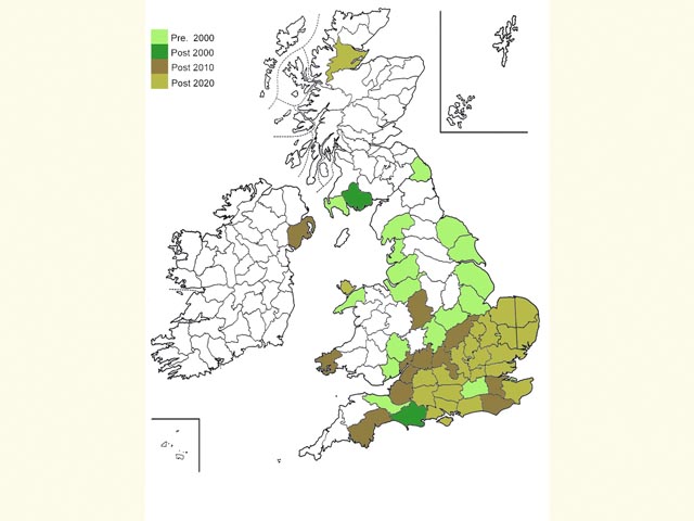  Distribution map Copyright Martin Evans 