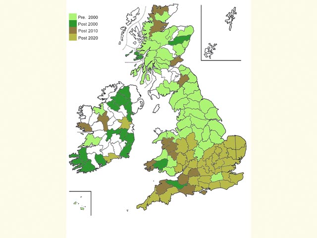  Distribution map Copyright Martin Evans 
