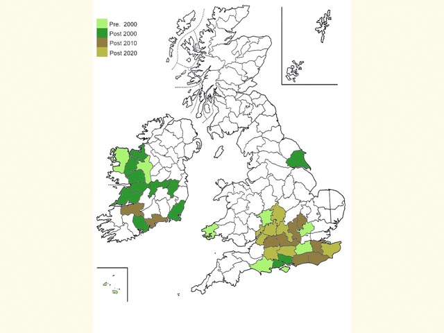  Distribution map Copyright Martin Evans 