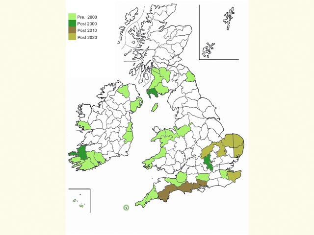  Distribution map Copyright Martin Evans 
