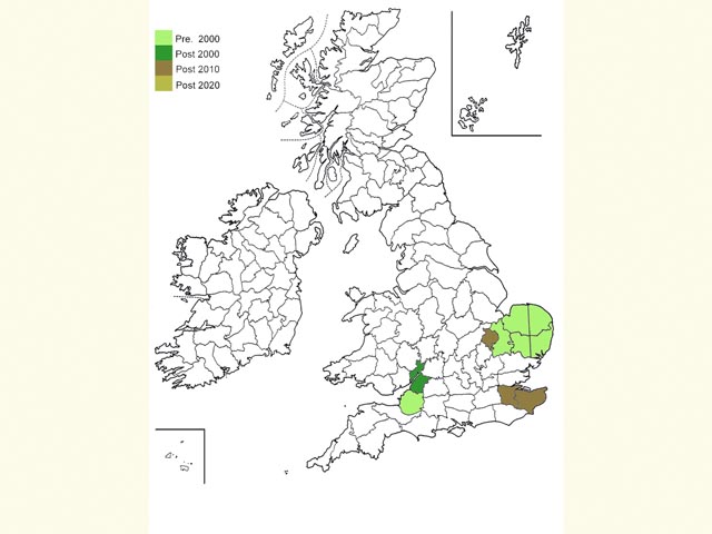  Distribution map Copyright Martin Evans 