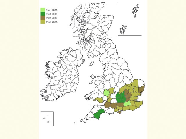  Distribution map Copyright Martin Evans 