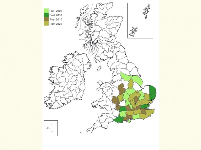  Distribution map Copyright Martin Evans 