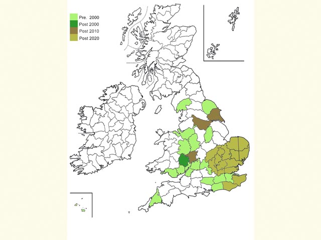  Distribution map Copyright Martin Evans 