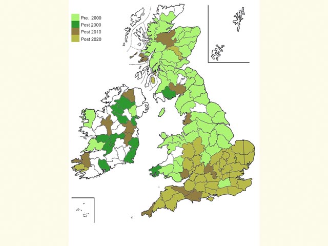  Distribution map Copyright Martin Evans 