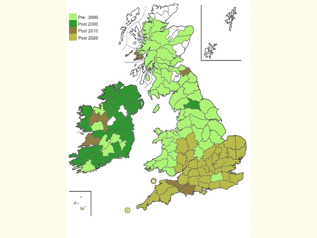  Distribution map Copyright Martin Evans 