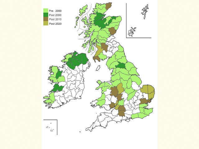  Distribution map Copyright Martin Evans 