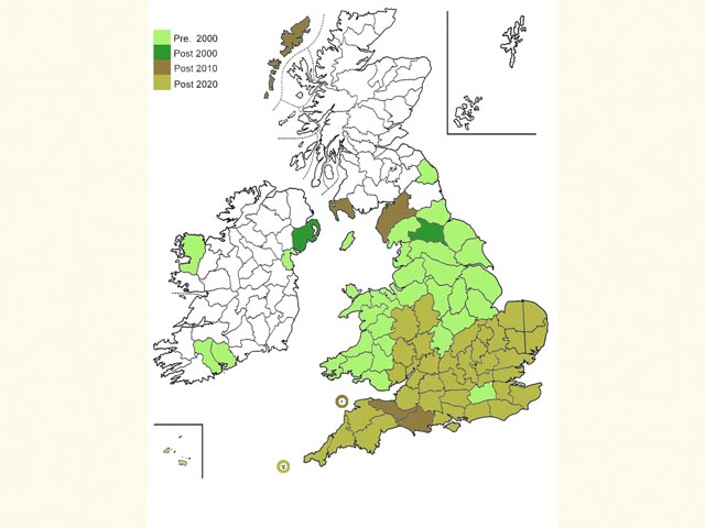  Distribution map Copyright Martin Evans 