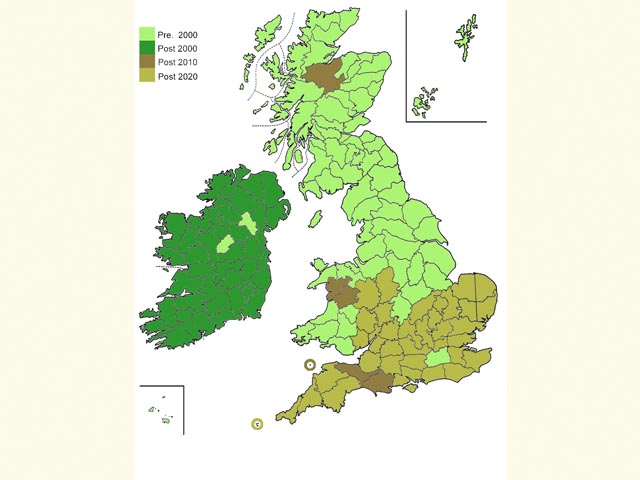  Distribution map Copyright Martin Evans 