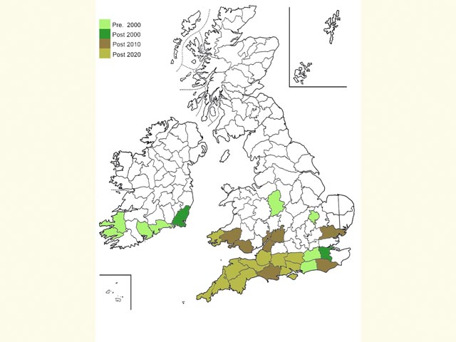  Distribution map Copyright Martin Evans 