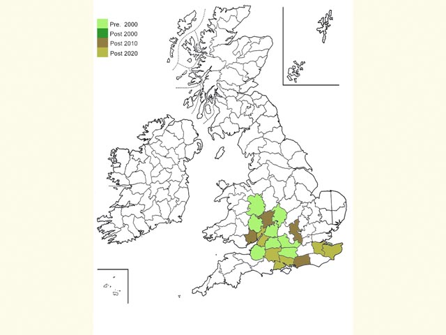  Distribution map Copyright Martin Evans 